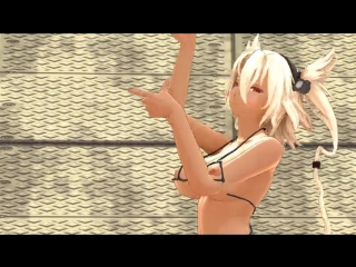 3d mmd musashi captured by the camera